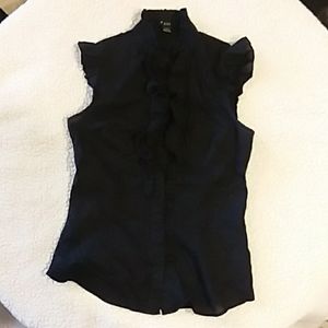 Black Ruffle Top